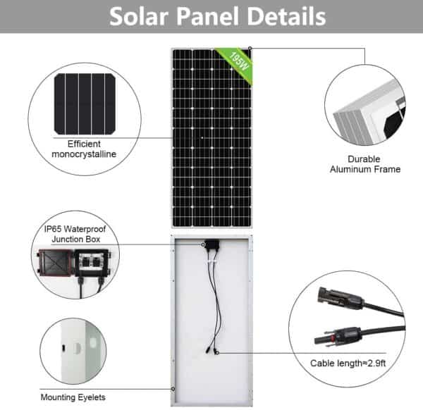 ECO-WORTHY 1KW 4KWH/DAY COMPLETE SOLAR PANEL SYSTEM KIT