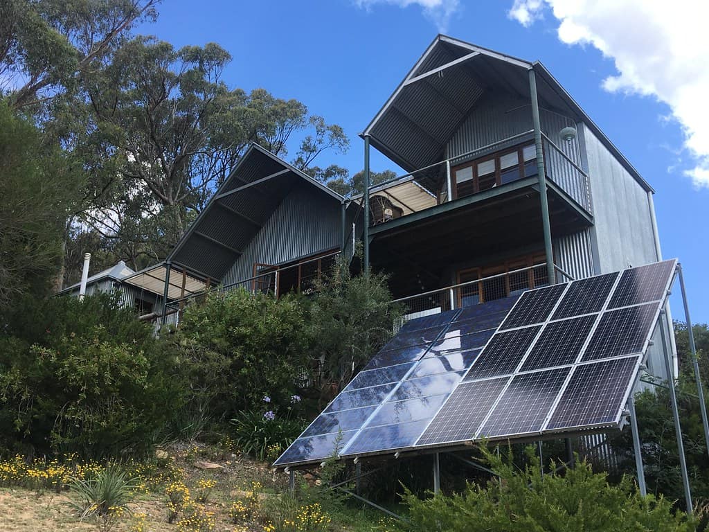 Solar Panels Off Grid House