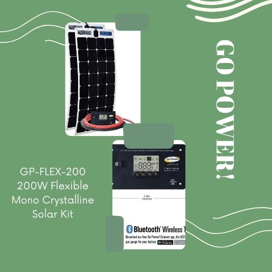 Go Power! GP-FLEX-200 200W Flexible Mono Crystalline Solar Kit